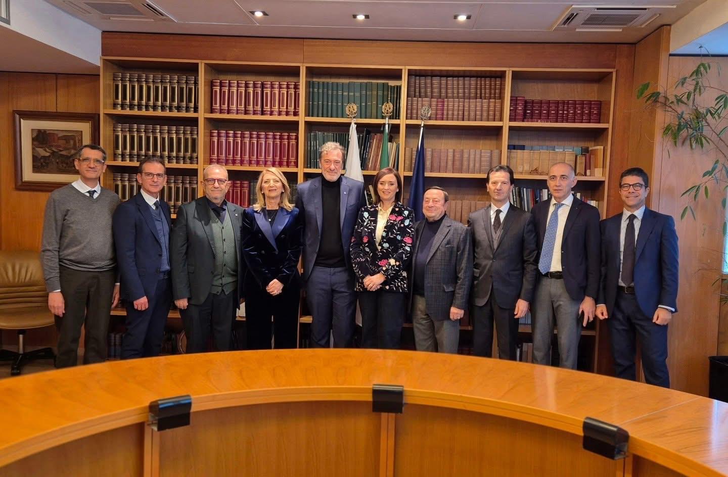 Assessore Palazzo, Presidente Acampora e alcuni componenti il Consiglio camerale