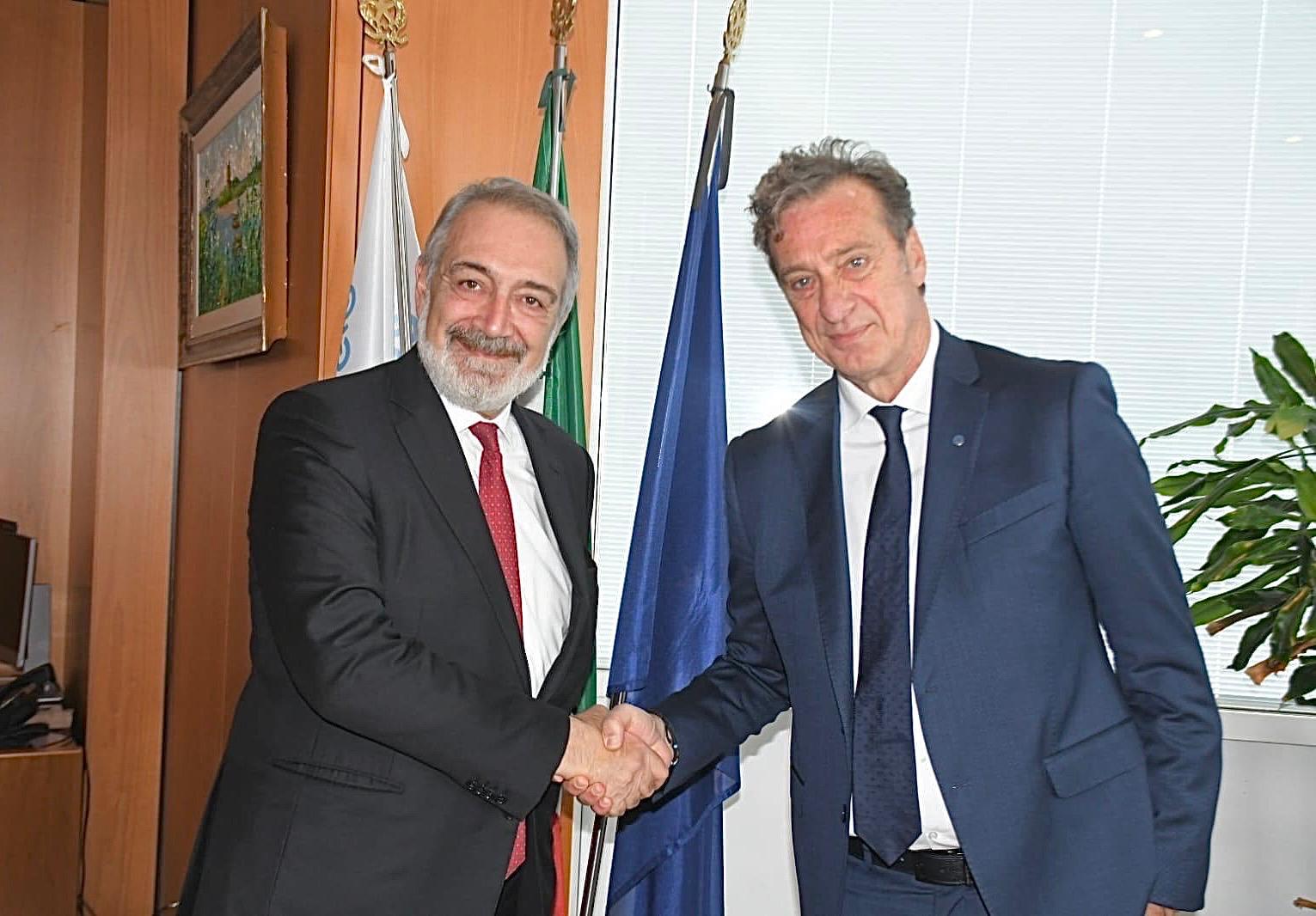 Presidente Regione Lazio Rocca e Ptresididente CCIAA Acampora